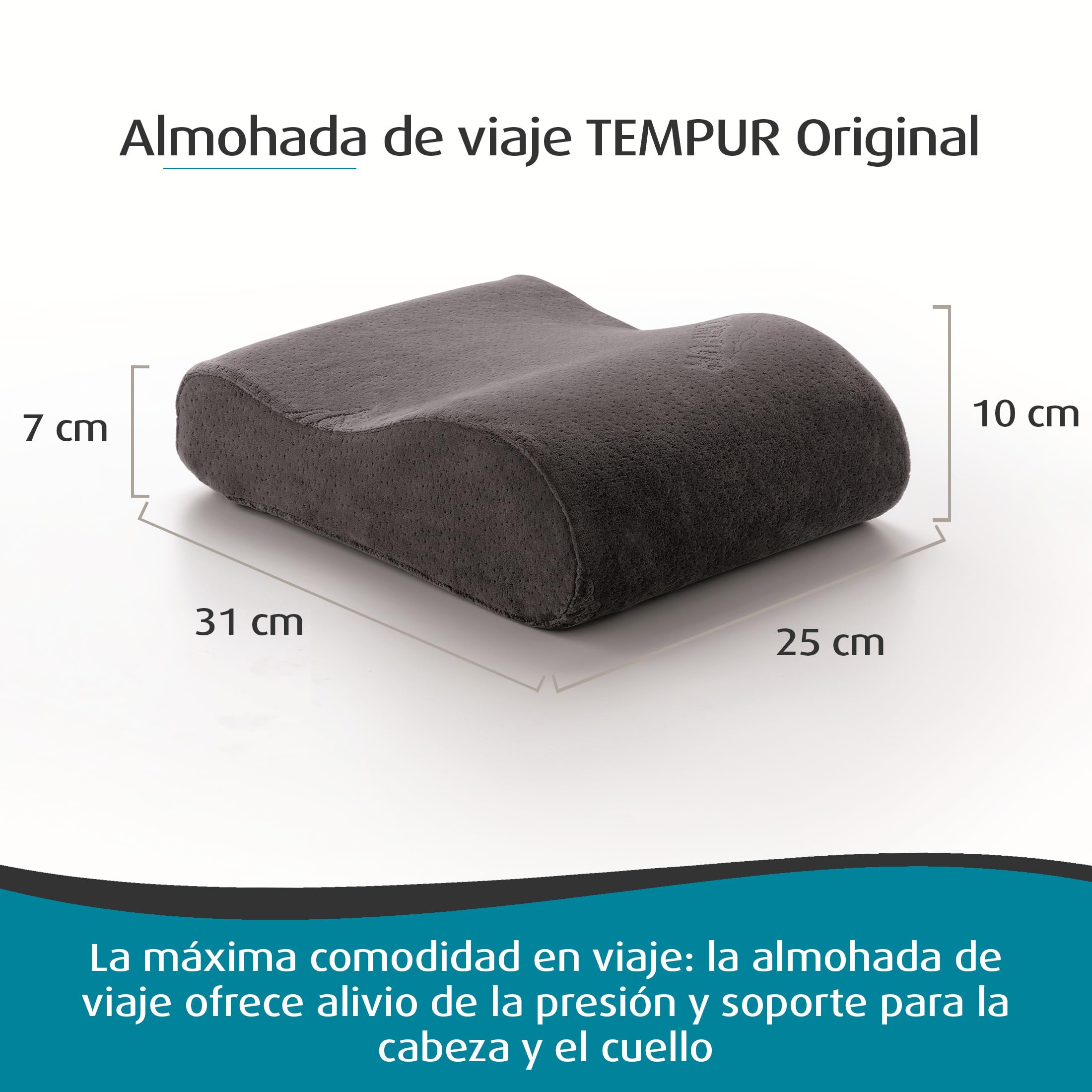 Set de viaje TEMPUR de 3 piezas con práctico trolley, 5,5 kg | Almohada cervical de viaje y colchoneta de viaje, perfectas para llevar a cualquier lugar.