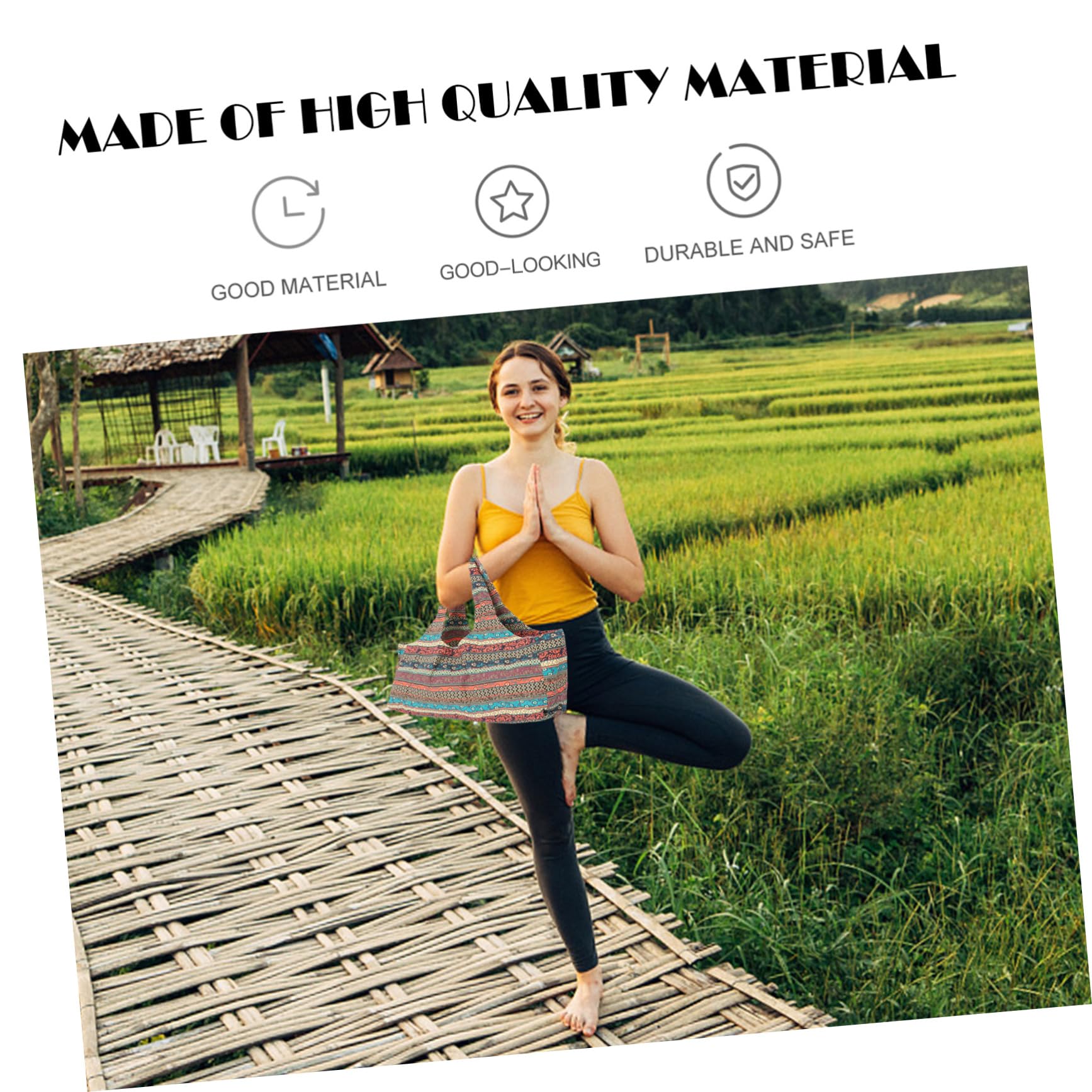 Gatuida Bedruckte Yogamattentasche Canvas Mit Kordelzug Ethno Stil Sporttasche Für Fitness Reisen Und Yoga