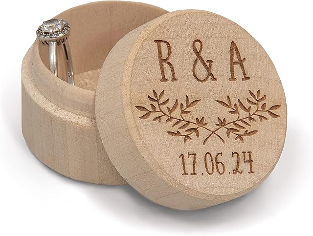 Ring boxes for wedding day | personalised ring box wedding | wooden engraved | rustic ring box for wedding day | for wedding rings or a wedding gift