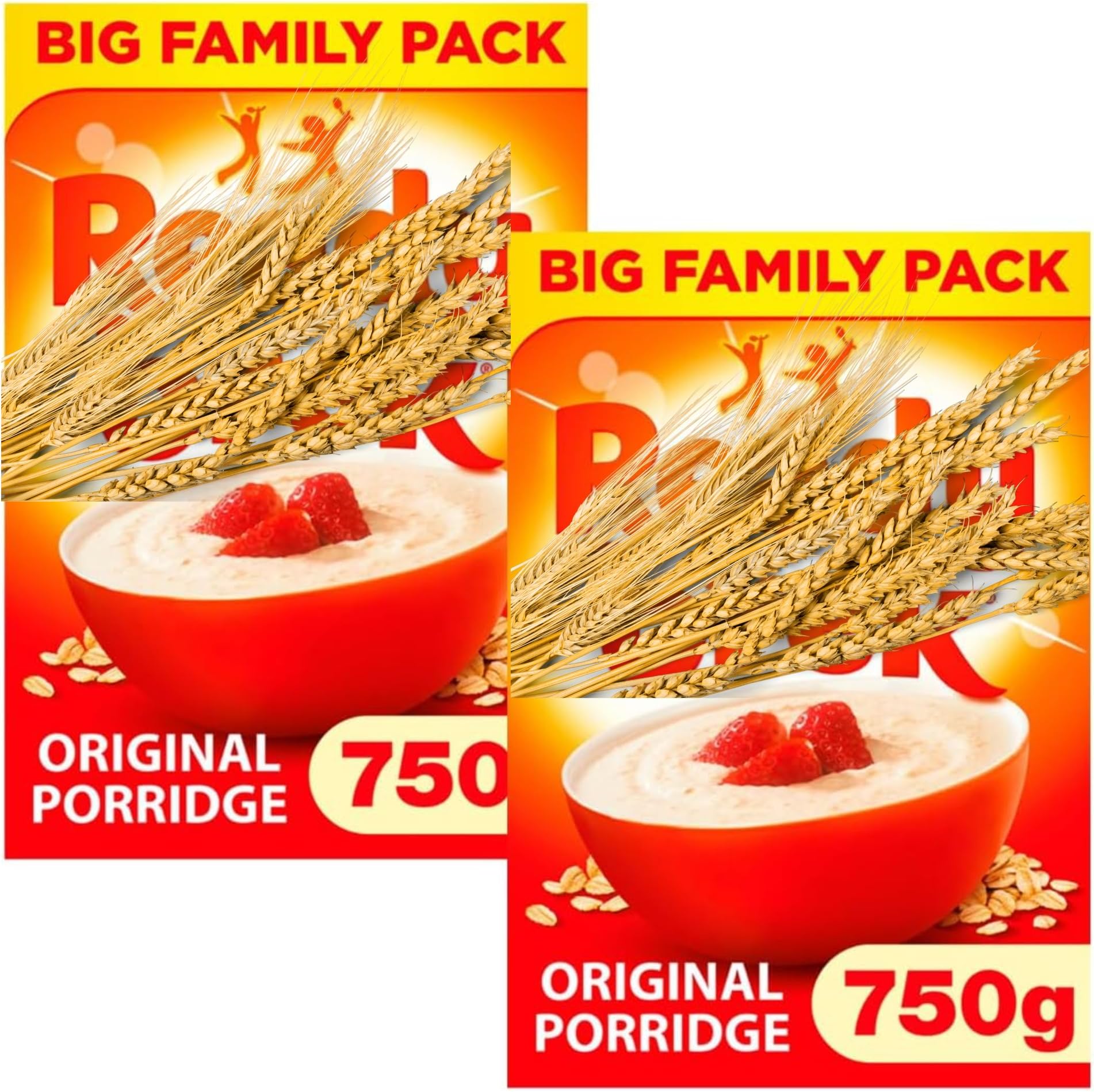 Breakfast Bundle Consisting of Ready Brek Smooth Porridge Oats Original 750g (2 Pack)