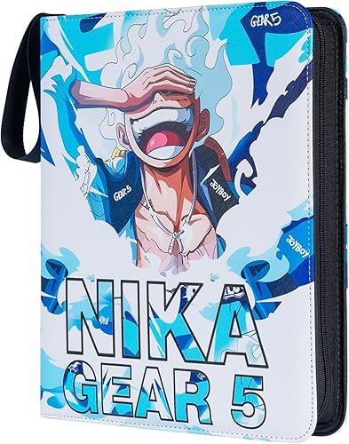 HOTRABIIT Carpeta de tarjetas con 900 bolsillos, 9 bolsillos con 50 fundas extraíbles, carpeta de colección de tarjetas de 3 anillas, álbum para