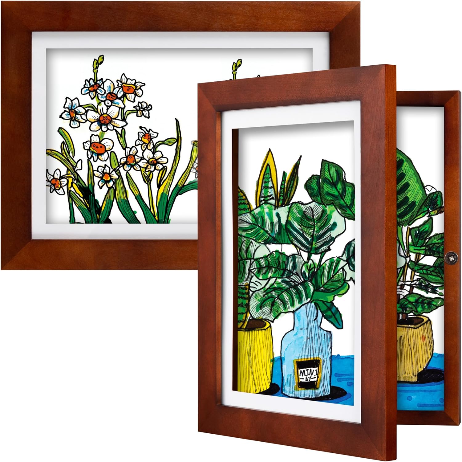 WelFurGeer Kids Art Frames, Front Opening Kids Artwork Frames Changeable, Picture