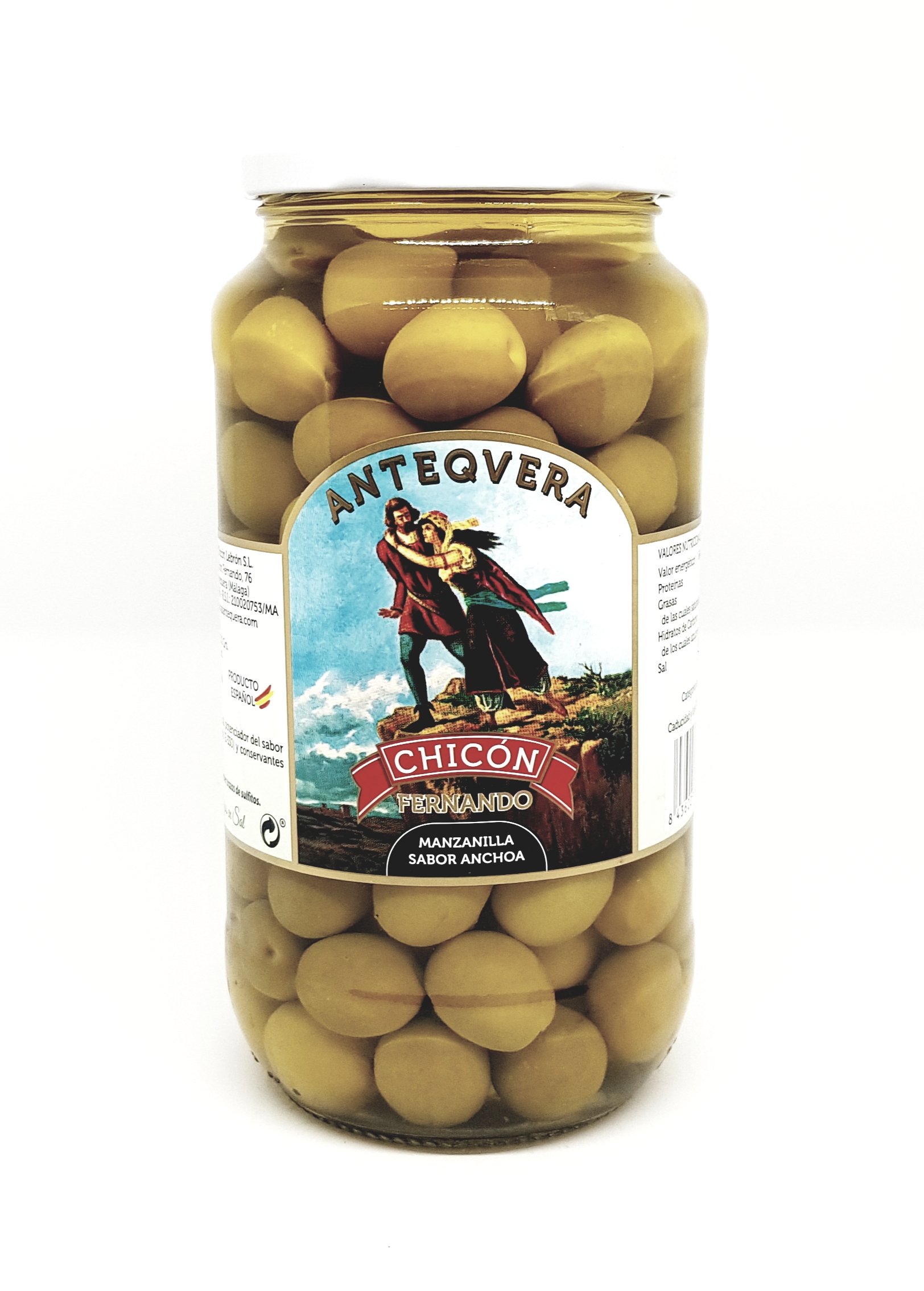ACEITUNAS MANZANILLA SABOR ANCHOA CHICON 500 gr 2 sztuki