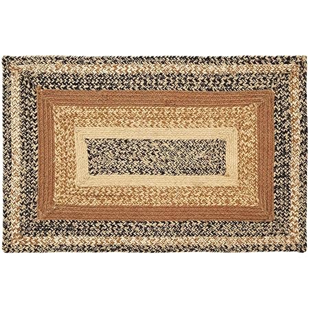 Amazon.com: VHC Brands Kettle Grove Jute Rectangular Rug 24x36 Country ...