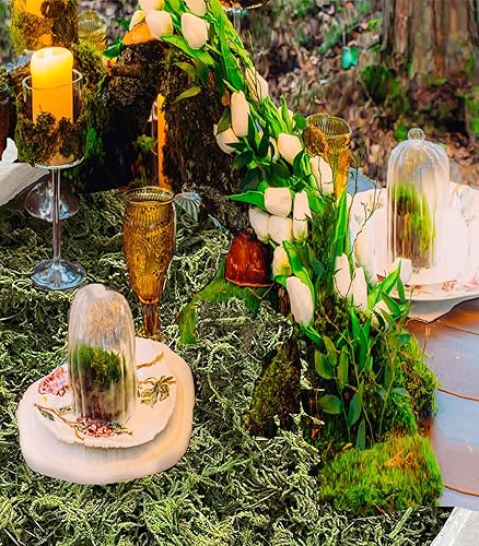 Miniatura 5 de Musgo artificial de 18 onzas para plantas en maceta y plantas falsas, musgo decorativo sintético para macetas y manualidades