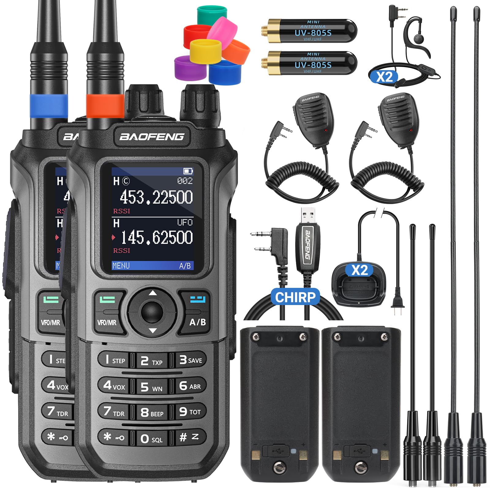 Baofeng Radio Ham Radio UV-21R Ham Radio Handheld Rechargeable NOAA