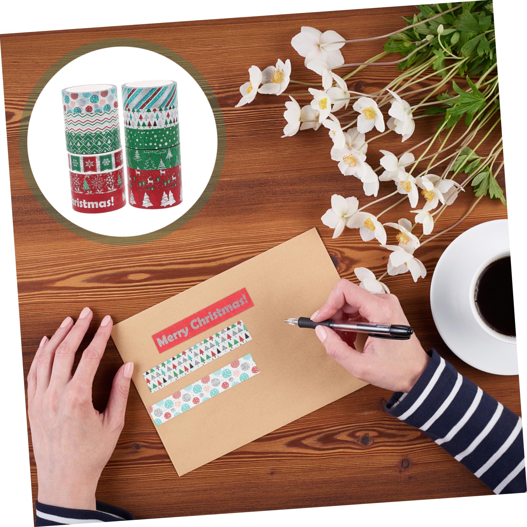 STOBOK 36stücke Weihnachts Washi Tape Mit Goldprägung Bunte Klebebänder Für Scrapbooking -projekte Und Handaccounts Dekoratives Masking Tape Für Kreative Bastelideen