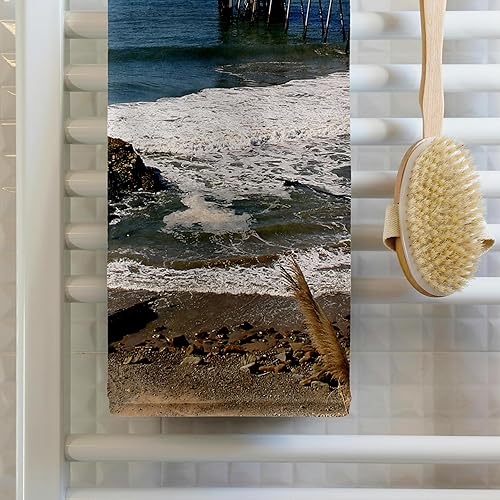 Miniatura 2 de 3dRose 15x22 Hand Towel - The Carpinteria Pier Near The Carpinteria Harbor Seal Rookery. Designs - Animal