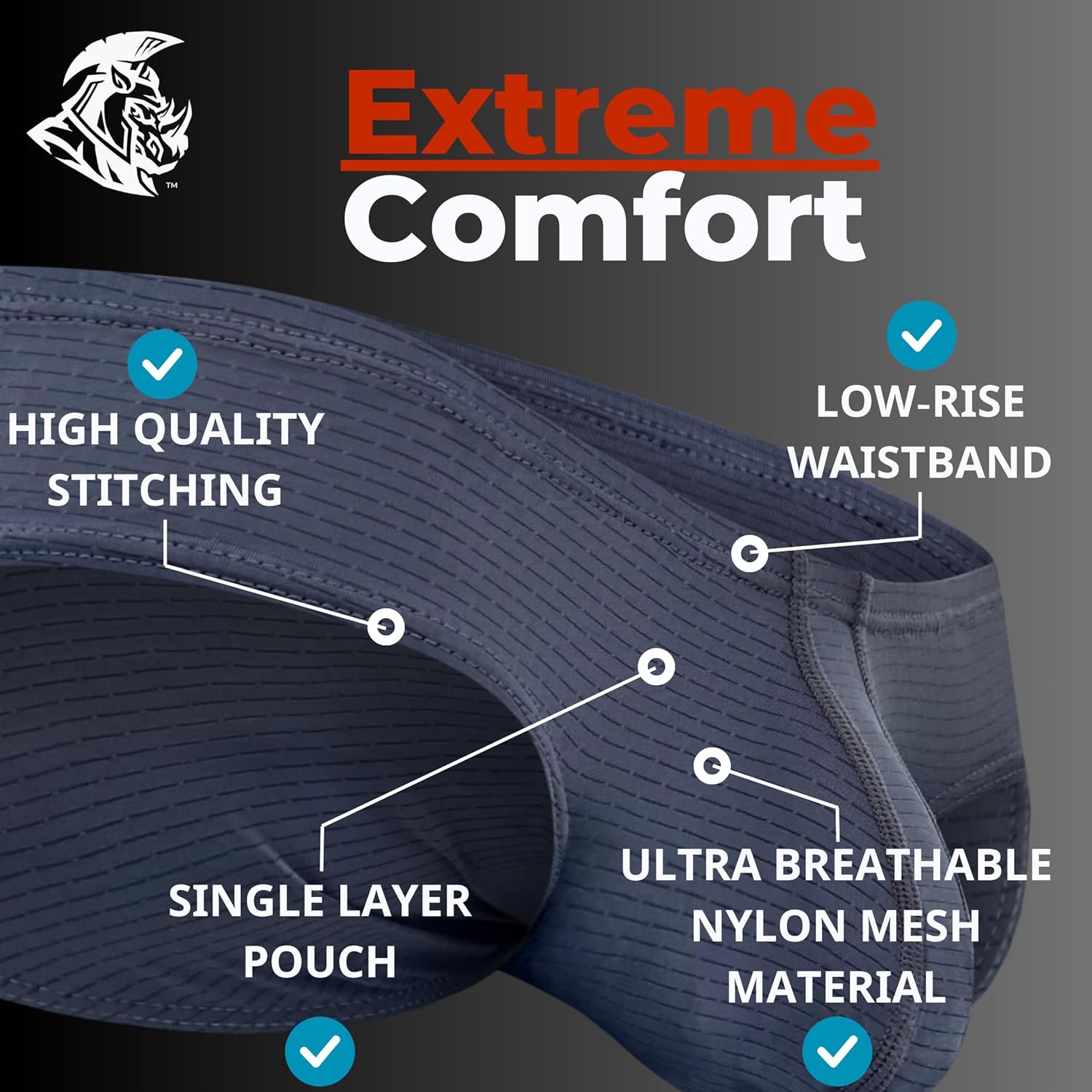 Real Men Ares-Accent Low-Rise Pouch Bikini Brief with ABCD Pouch - 1, 3 & 6 Pack - Waist Size XS - 5XL - Image 3