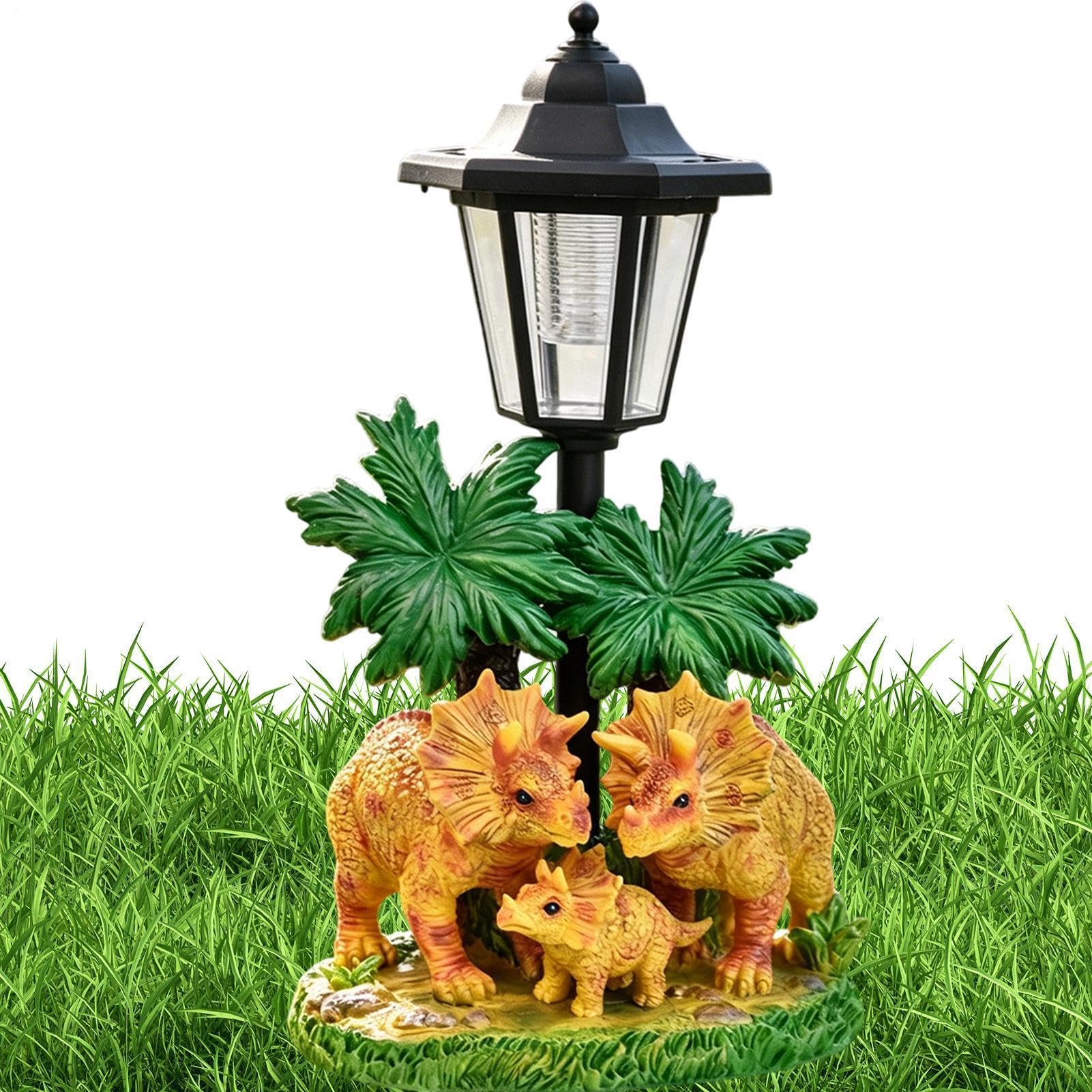 Dinosauro giardino statue resina dinosauro impermeabile solare decorazione