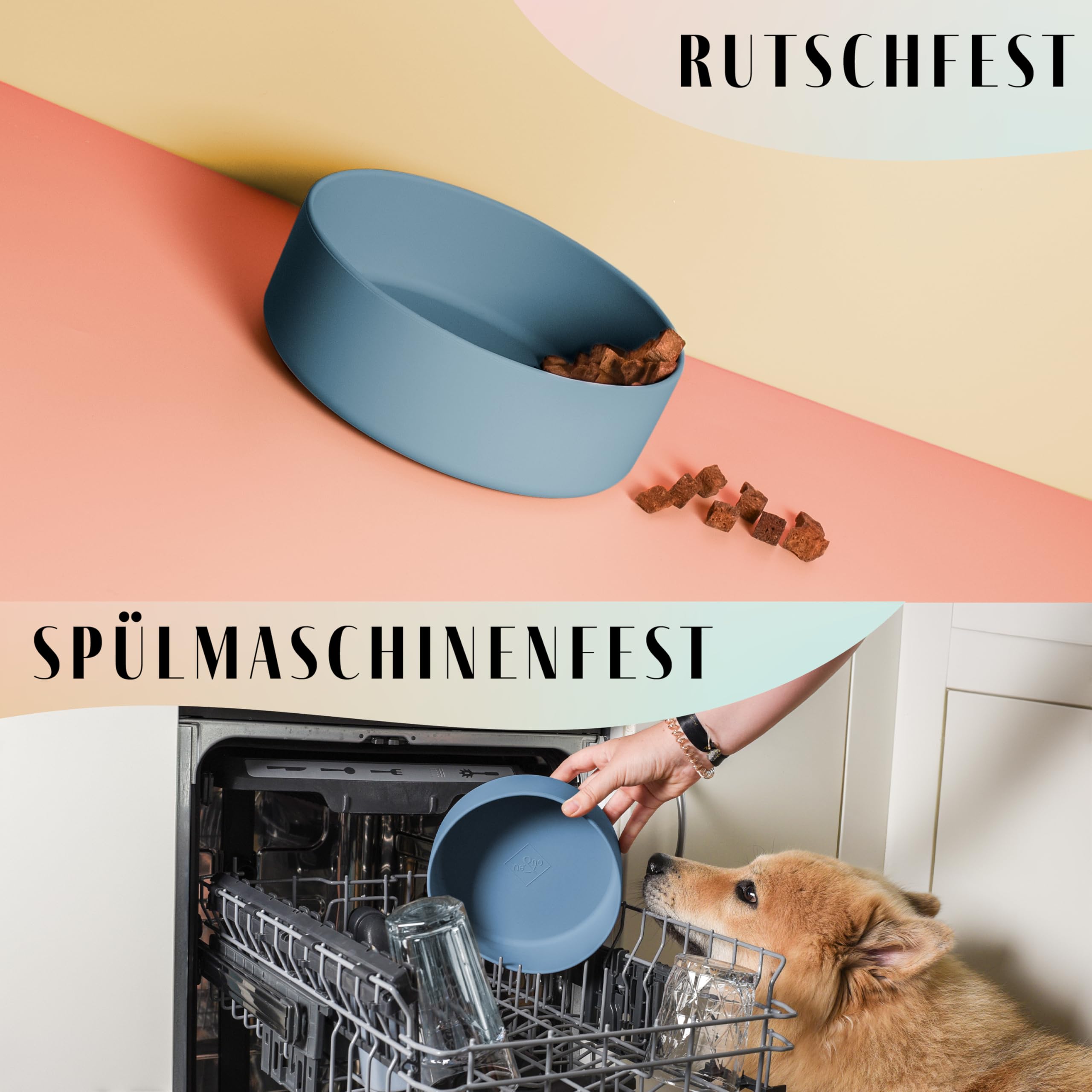 Fressnapf Mit Anti-Fress-Funktion  Lecknapf Gelb Fr Katzen & Hunde,  Rutschfest & Tragbar