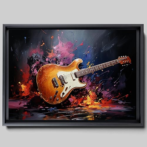 Print guitar canvas print wall decor, ready to hang wall print, design canvas print, Canvas Wall Dekor