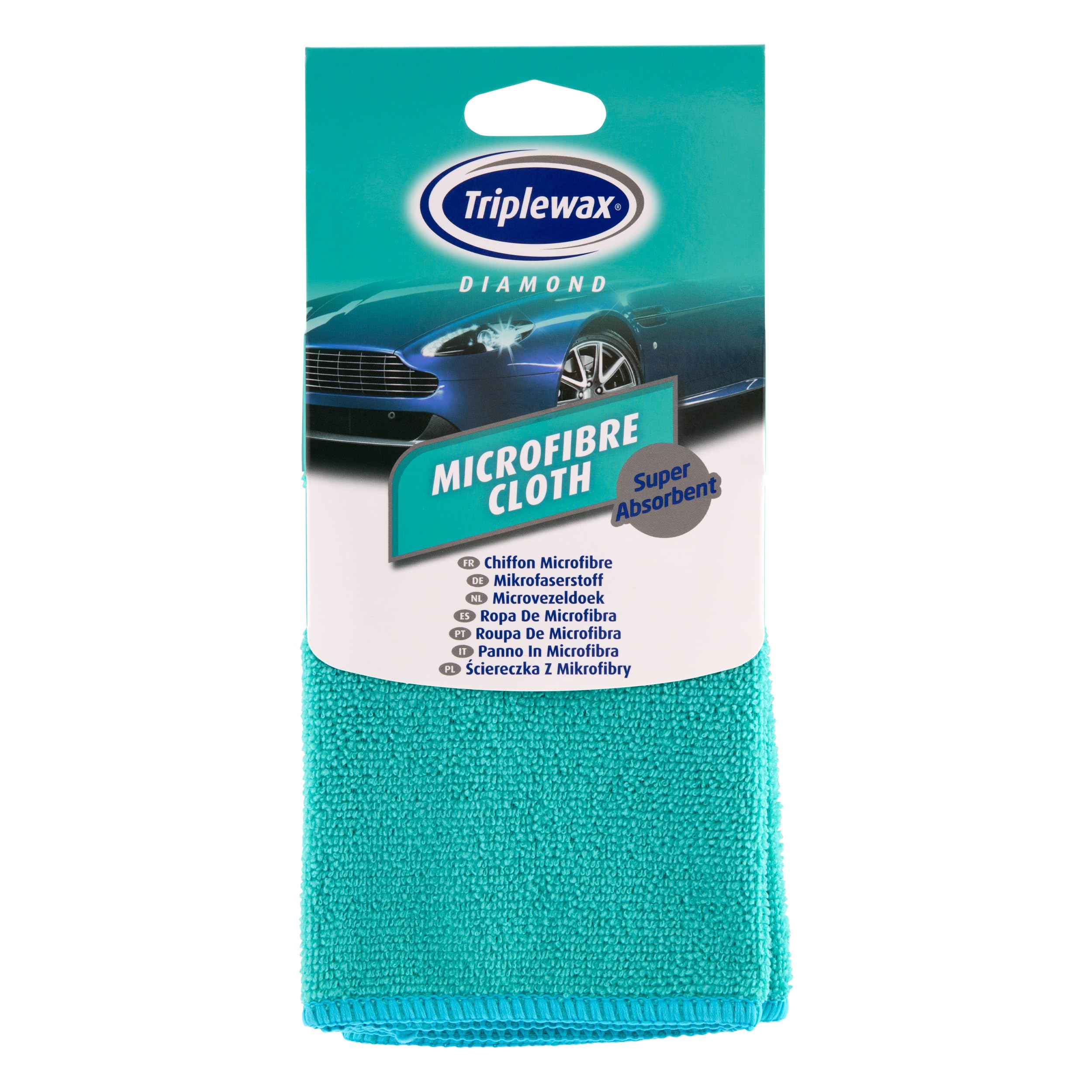 Carplan Unisex Green Triplewax Microfibre Cloth - Cta002 - Soft & Absorbent In