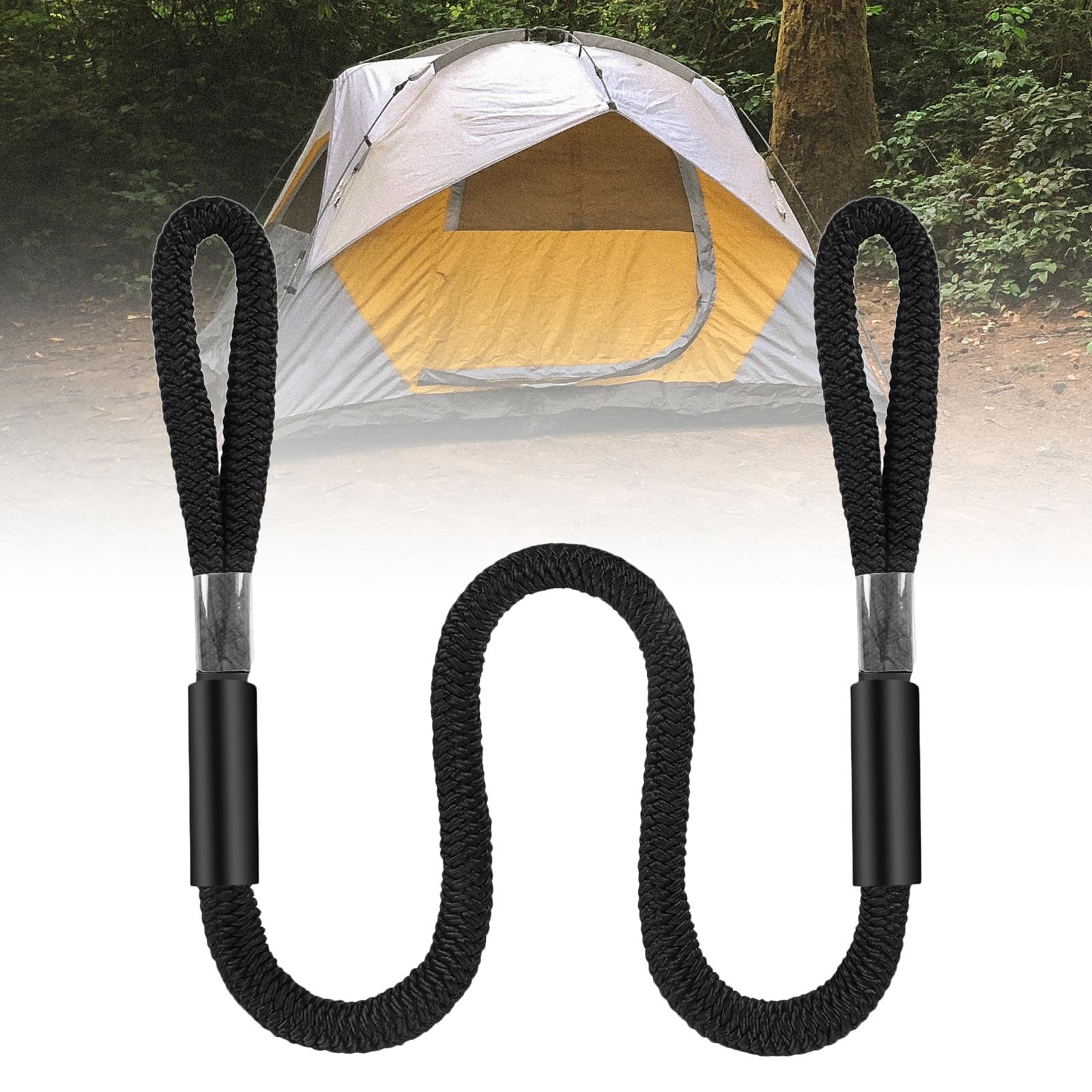 Oshhni Corde d'amarrage de 1/2 Pouce, Haute Performance, Portable et résistante à l'effilochage, idéale pour Le Camping, la Navigation de Plaisance