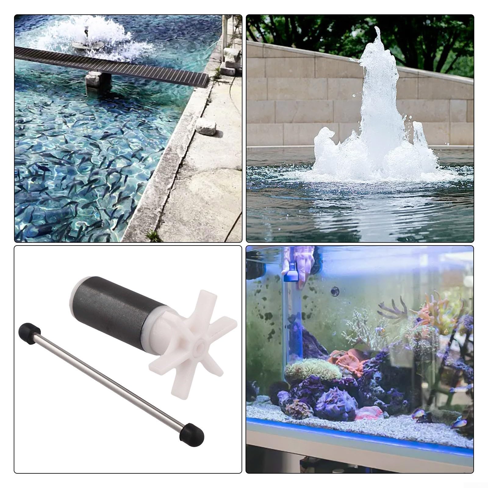 Direct Water Kit de pour rotor de turbine à eau complète E2 More Fix 2 m Pompe à eau, filtre de pompe submersible avec kit de joint gratuit