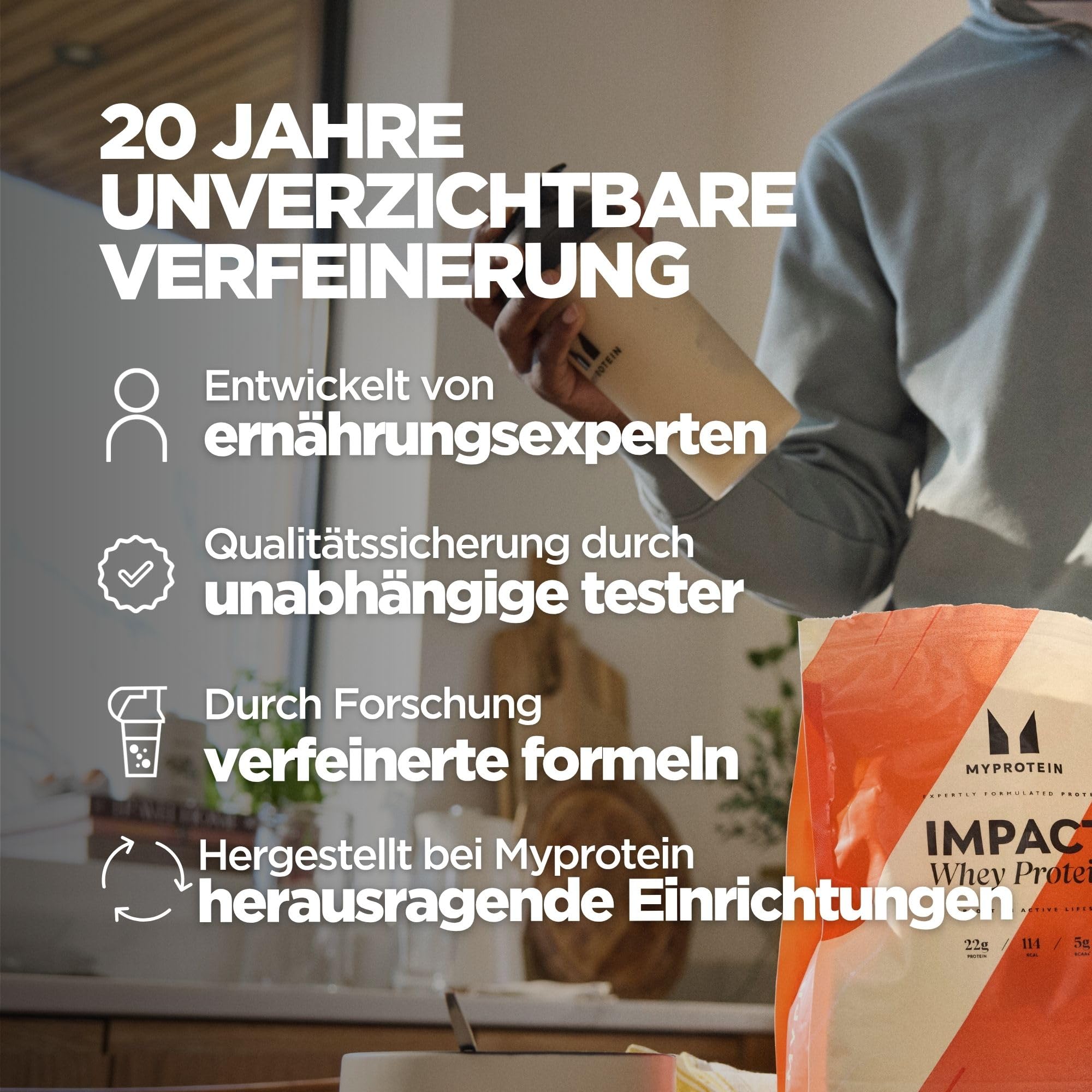 Myprotein Impact Whey Protein - Vaniglia | 30 porzioni | fino a 23 g di proteine ​​per porzione | A basso contenuto di grassi e zuccheri | Ideale per la crescita e il mantenimento muscolare