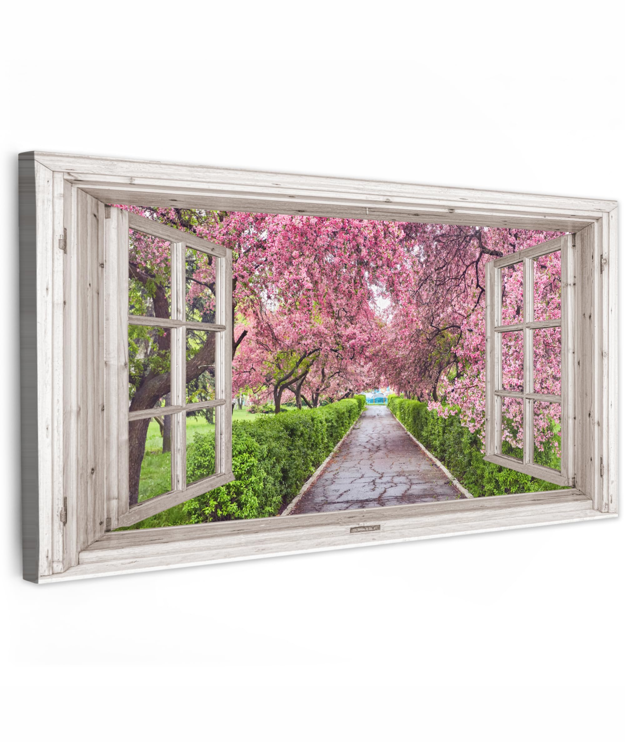 Canvas per Esterno 200x100 cm Giardino Poster da Parete Decorazioni Accessori Decorazione Muro Murali Posters Moderne Wall Giapponese - Sakura - Fiore - Albero - Rami in Fiore