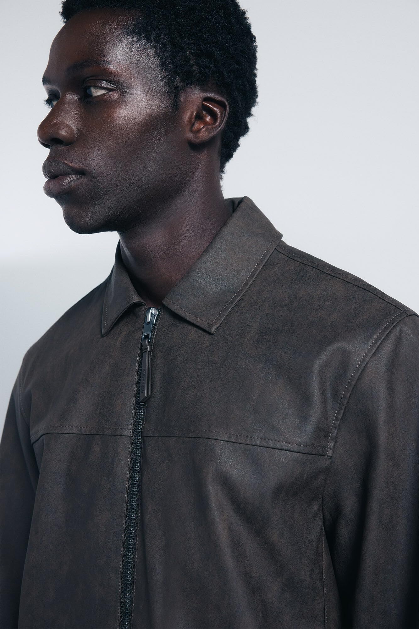 SPRINGFIELD Pu Smart Aviator Harrington With Shirt Collar With Zipper Closure, Adjustable Cuffs Chaqueta De Aviador Hombre