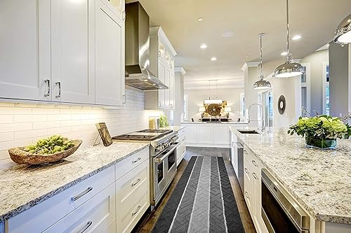 Miniatura 4 de Alfombra de pasillo de corte personalizado, antideslizante, 31 pulgadas de ancho x tu elección de longitud, flecha antracita, 31 pulgadas x 29 pies