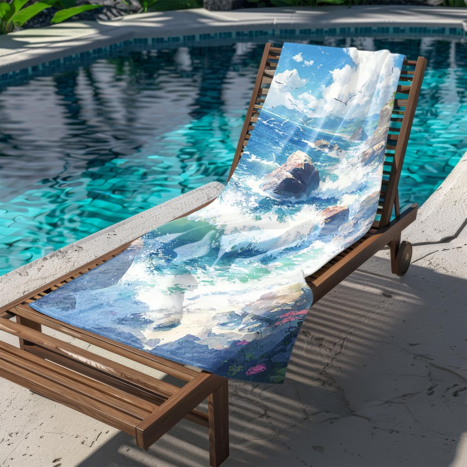 Tapis de Plage XXL Anti Sable Pierres Plage Serviette Piscine Adulte,Natte De Plage Pliable, Voyage Accessoires De Plage Camping,Serviette de Bain Personnalisée