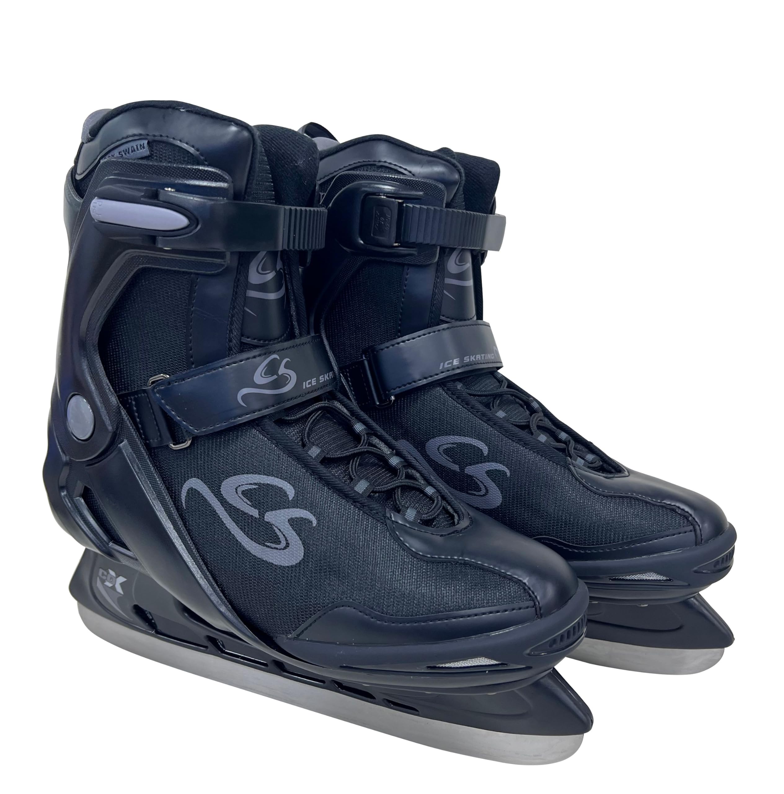 Cox Swain Schlittschuhe Frost, Softboots für Kinder und Erwachsene, Anfänger/Fortgeschrittene, Bequeme Passform, Edelstahlkufe vorgeschliffen, Gr. 38-46