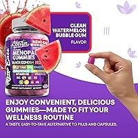 Vista 10 de Menopause Supplement for Women Gummies with Black Cohosh, Wild Yam, DIM, Magnesium, Red Clover Chasteberry for Hormone Balance Relief Night Sweats