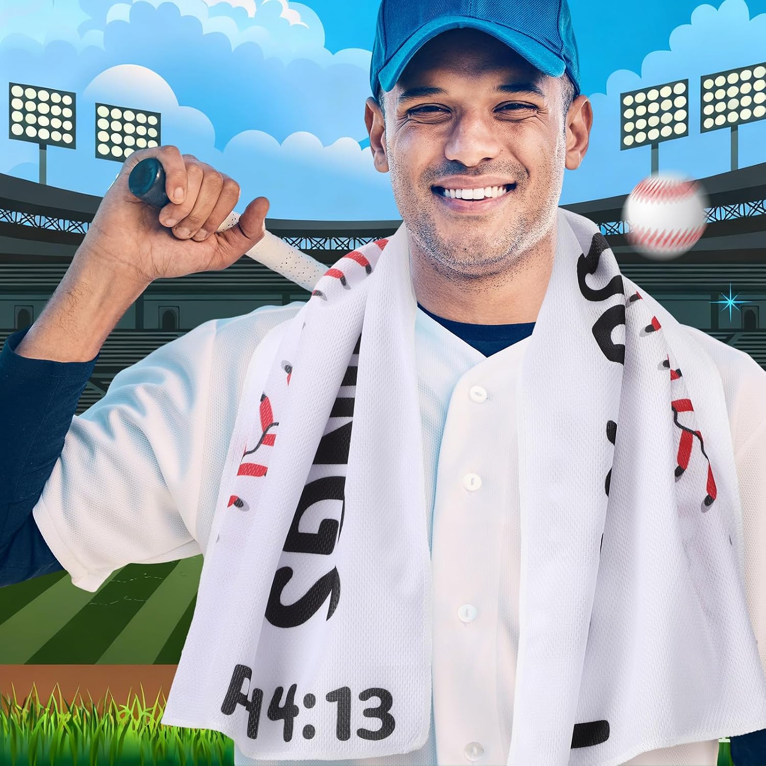 Hahafelt 18 Pcs Baseball Cooling Towels Bulk Baseball Senior Night Team Gifts End of Season Baseballs Gifts for Player Bible Verse I Can Do All Things Sweat Towel for Gym Sports Swag Bag Stuffers