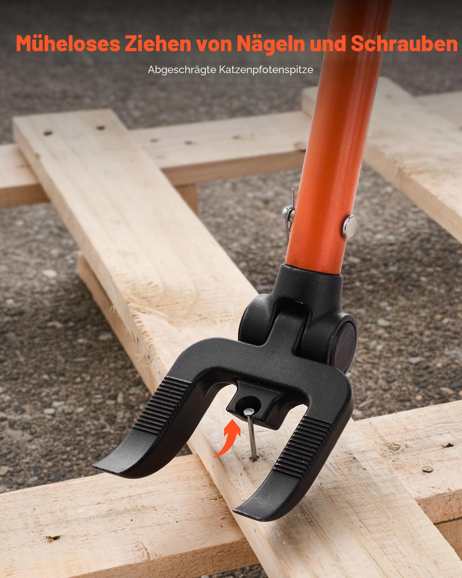 VEVOR Plattenheber, 907 kg Tragkraft, 1270 mm Gesamtlänge, mit Handschuhen & Nagelzieher, schwere Paletten-Buster für Aufhebeln von Bodenbelägen, Rahmen, Dächern, Verkleidungen & Gipskartonplatten