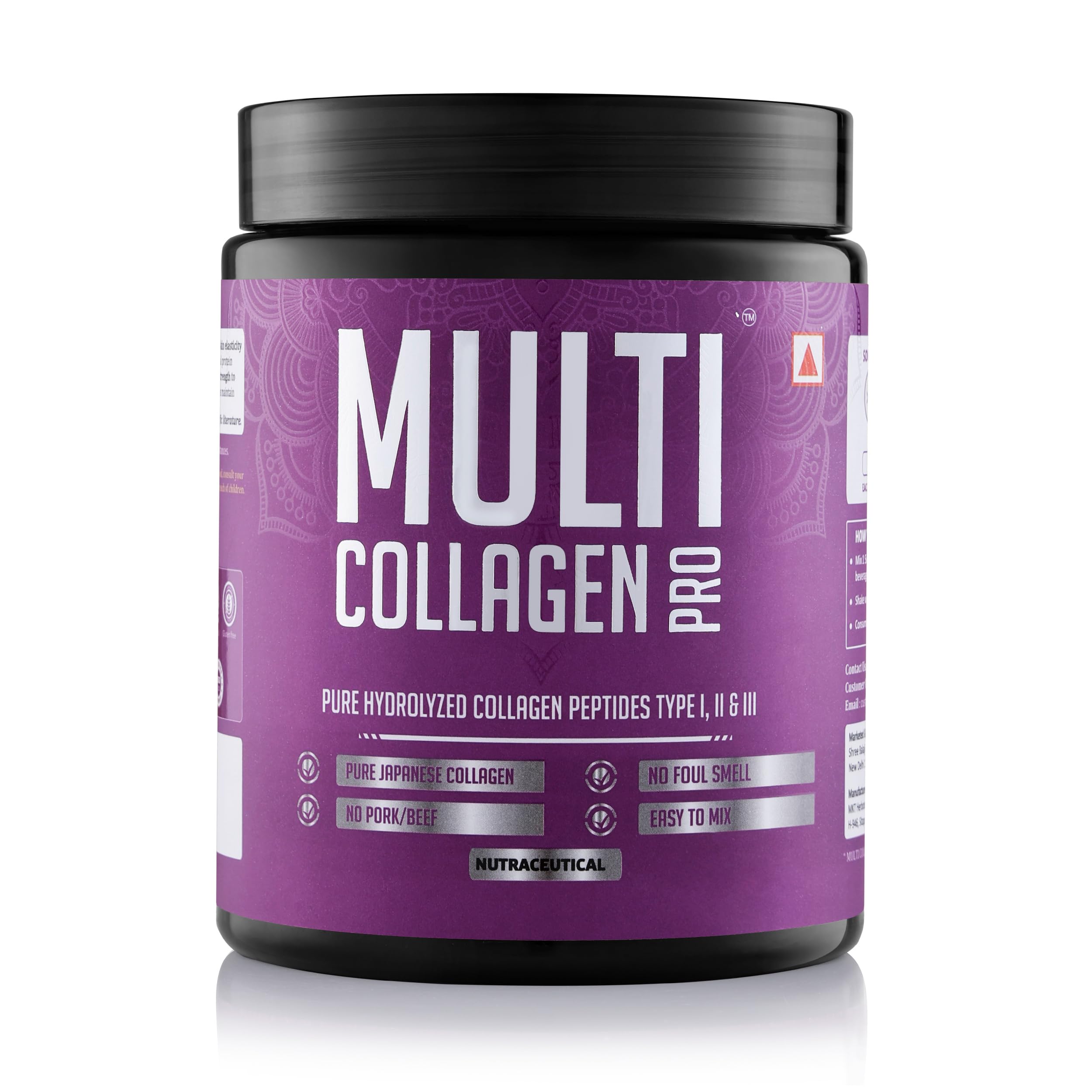 MANGO HERBS MULTI COLLAGEN PRO: Harnessing the Power of Pure Type I, II & III Hydrolyzed COLLAGEN Peptides for Optimal Joint Health, Skin,Hair & Nails|NO foul Smell|Powder|1 count, 240 grams-image-25