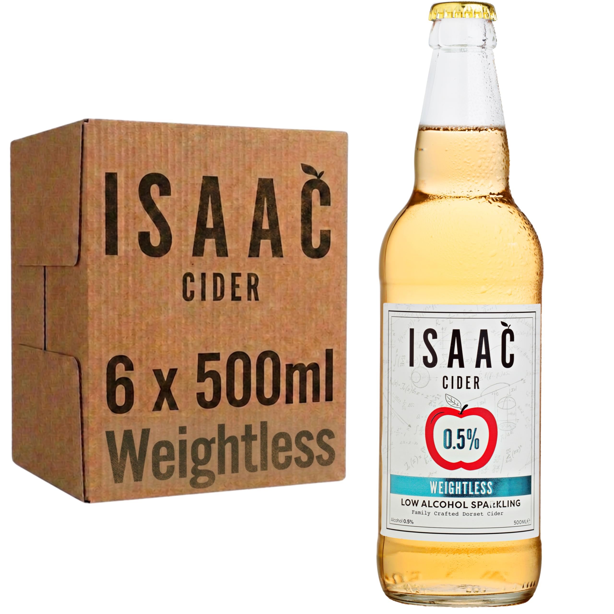 Isaac Cider Weightless 6 x 500ml glass bottles