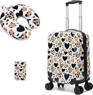 Kids Luggage with Spinner Wheels Carry on Suitcases for Girls 2 Piece Luggage Sets