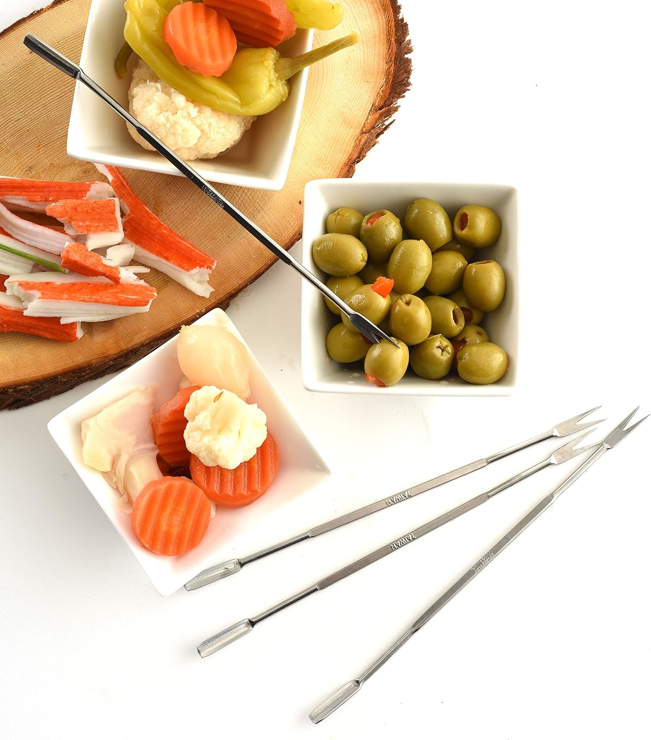 Norpro Stainless Steel Seafood Forks 6.75" | 4-Count per Pack | 1-Pack