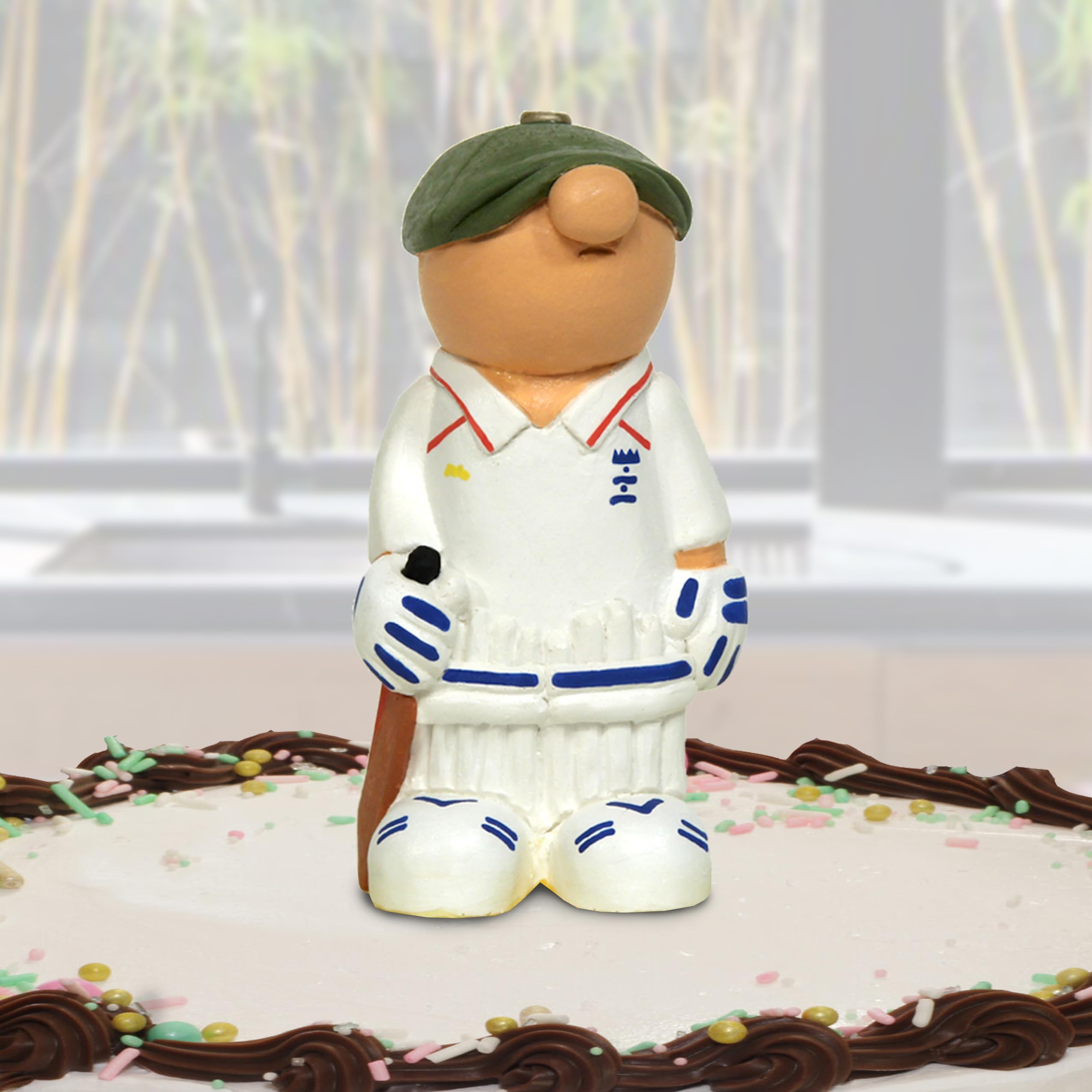 Cricket Cake Topper - Personalised Custom Cricketer Birthday Keepsake Cake Decorations. Anniversary Celebration Cake Decor Unique Cricketing Gift