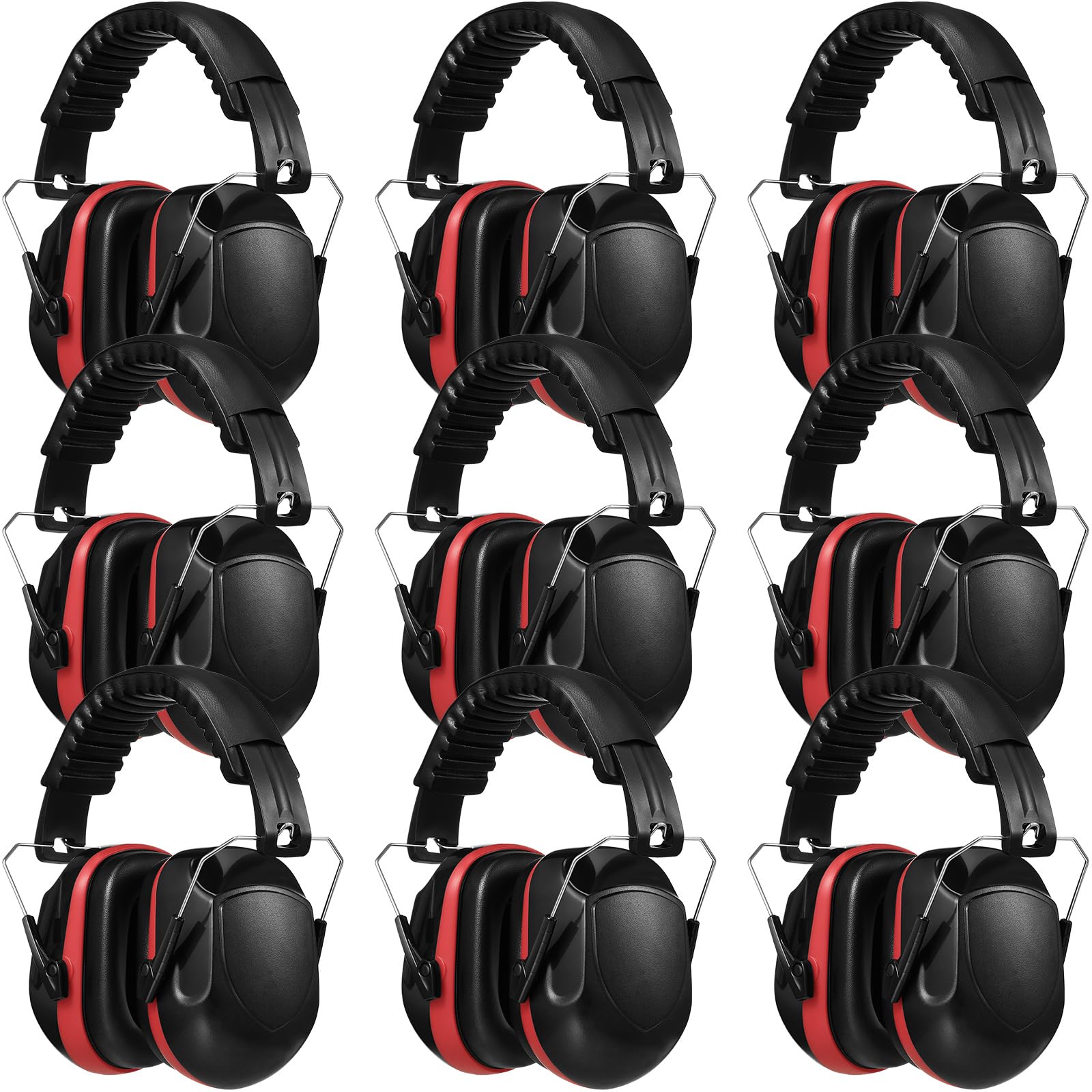 Xuhal 9 Pcs Ear Protection Earmuffs, Adjustable NRR 28dB Noise Reduction Headphone for Shooting Mowing Noise Cancelling