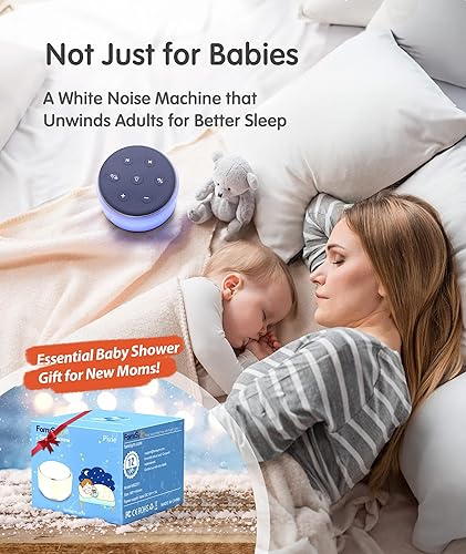 Miniatura 6 de FamiSym Máquina de sonido para bebés, niños y adultos, máquina recargable de ruido blanco para dormir con luz nocturna, 34 sonidos relajantes,