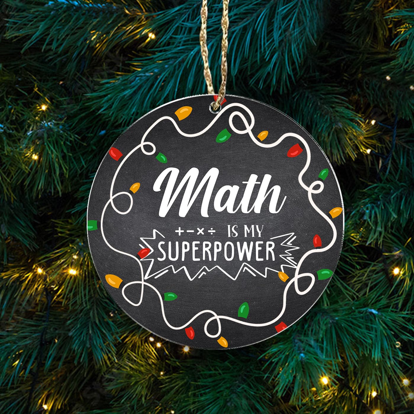 Cadeau salle de classe mathématiques, l'ornement parfait à suspendre