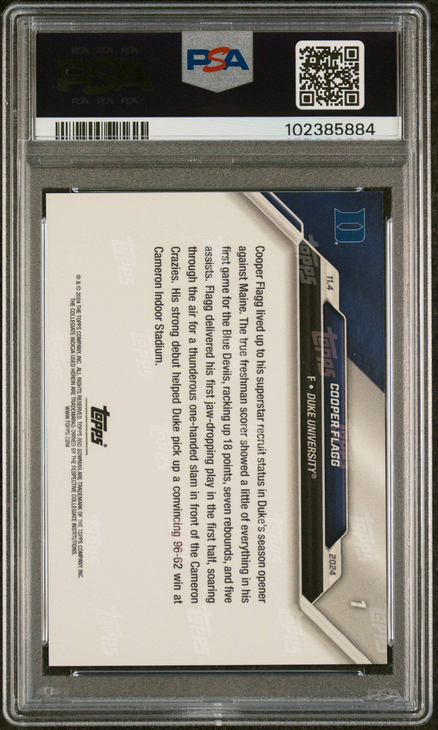 Cooper Flagg - 2025 Topps Now Basketball - Card D1 - Foto 3