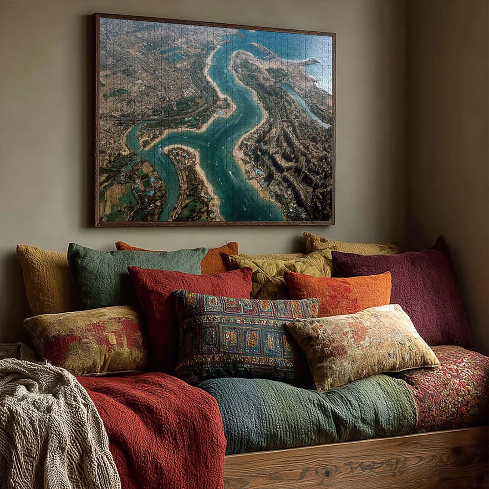 Puzzle Arte con Scatola Paesaggio, Città Puzzle Legno 3000 Pezzi Adulti 122x81cm, Attività di Intrattenimento ad Alta Difficoltà, DIY Classici Gioco, Jigsaw Per Tutta La Famiglia, Regalo, 7-1946