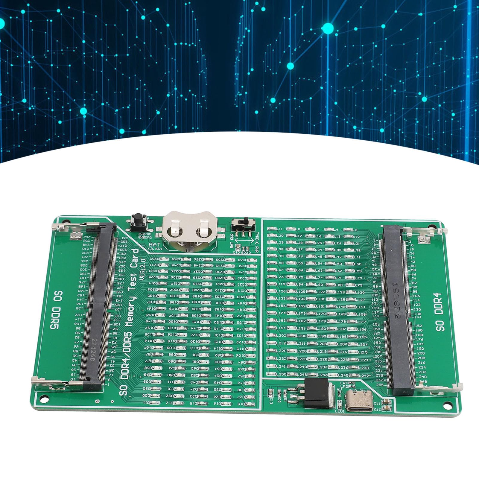 DDR4 DDR5 Memory Tester 2 In 1 Multifunctional Memory Slot Test Card With Led Indicator For Laptop - View #7