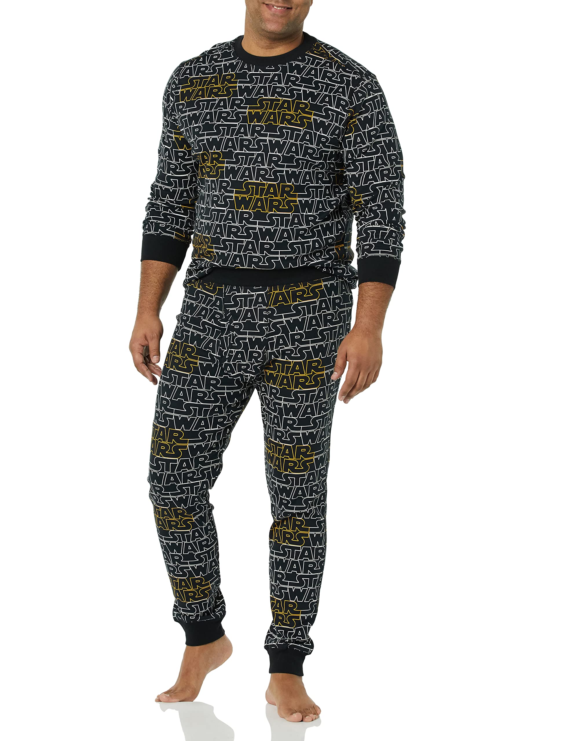 Amazon Essentials Disney | Marvel | Star Wars Pigiama in Cotone Aderente Uomo