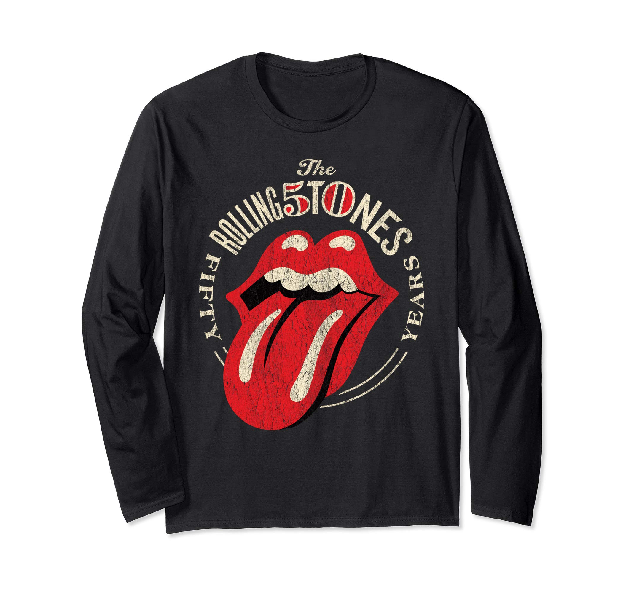 The Rolling Stones50th Anniversary Logo Long Sleeve T-ShirtOEKO-TEX STANDARD 100