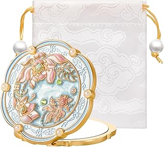 Lotus Bloom Espejo compacto, pequeño espejo d...