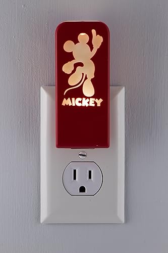 Miniatura 3 de Disney Mickey Mouse 37609 - Luz nocturna LED, silueta siempre encendida, certificación UL, ideal para dormitorio, cuarto de bebé, baño, pasillo,