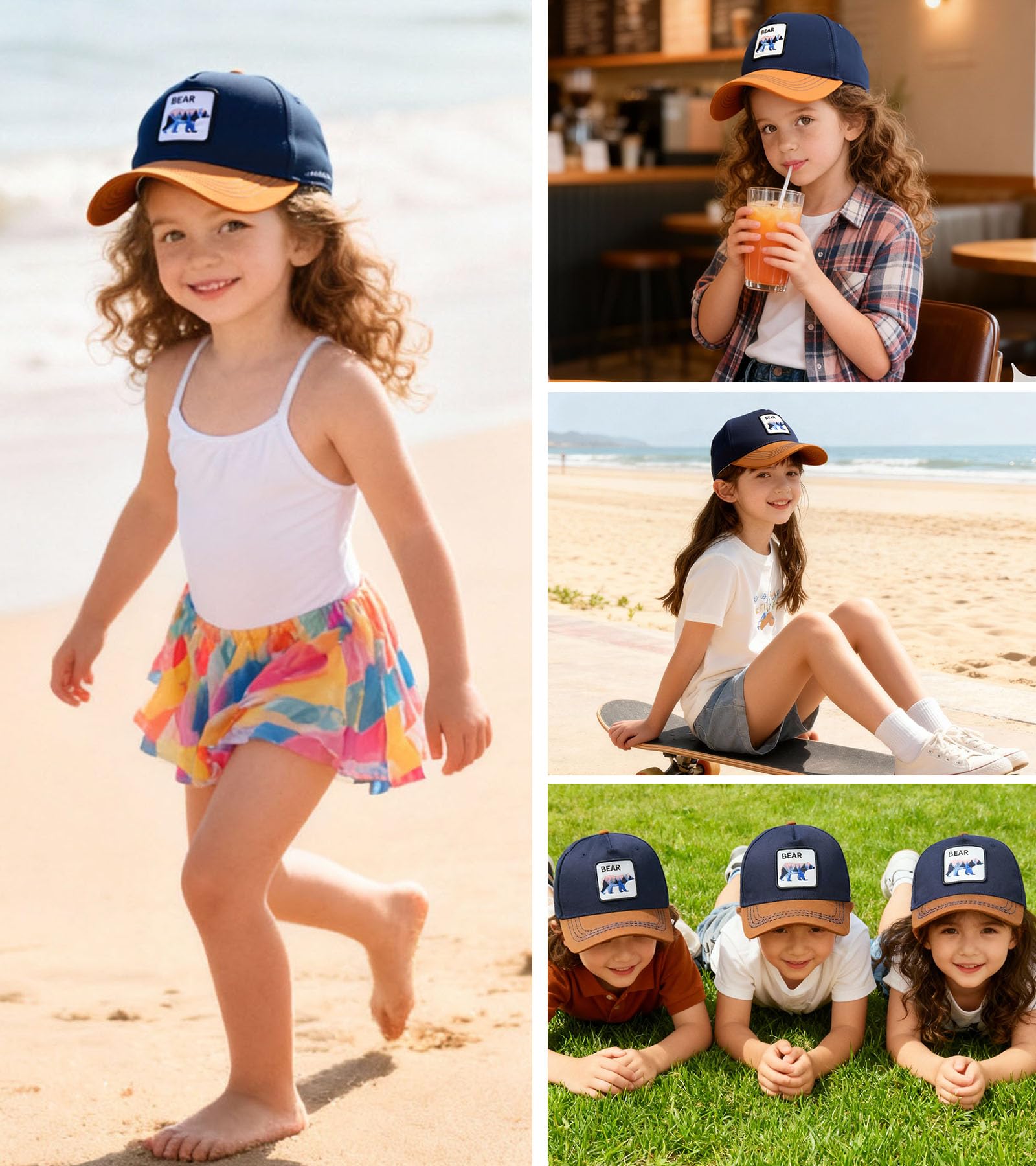 Casquette Enfant Garçon Fille Chapeau Baseball Snapback Tout-Petits 2-7 Ans