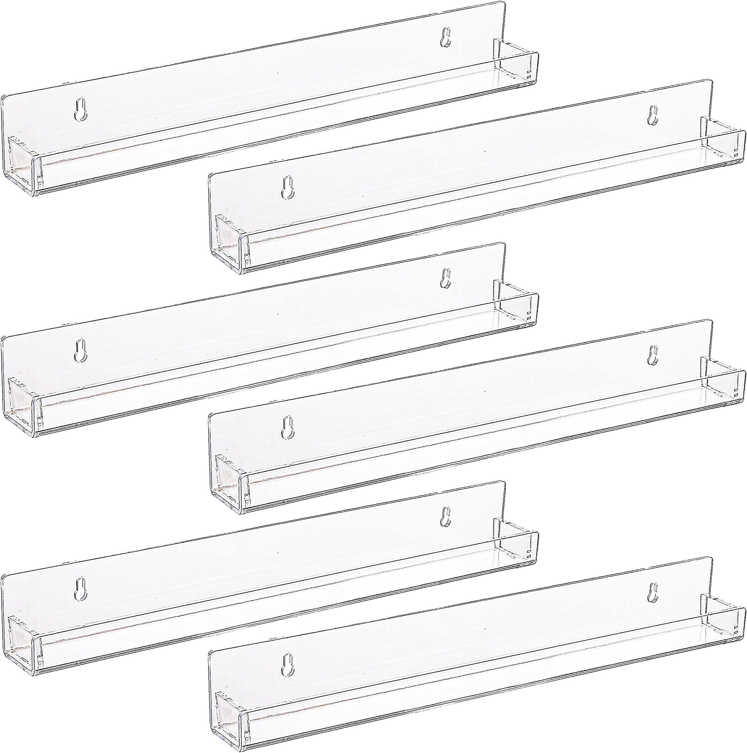 Bakidn Kids Bookshelf Wall Mounted Clear Floating Bookshelf