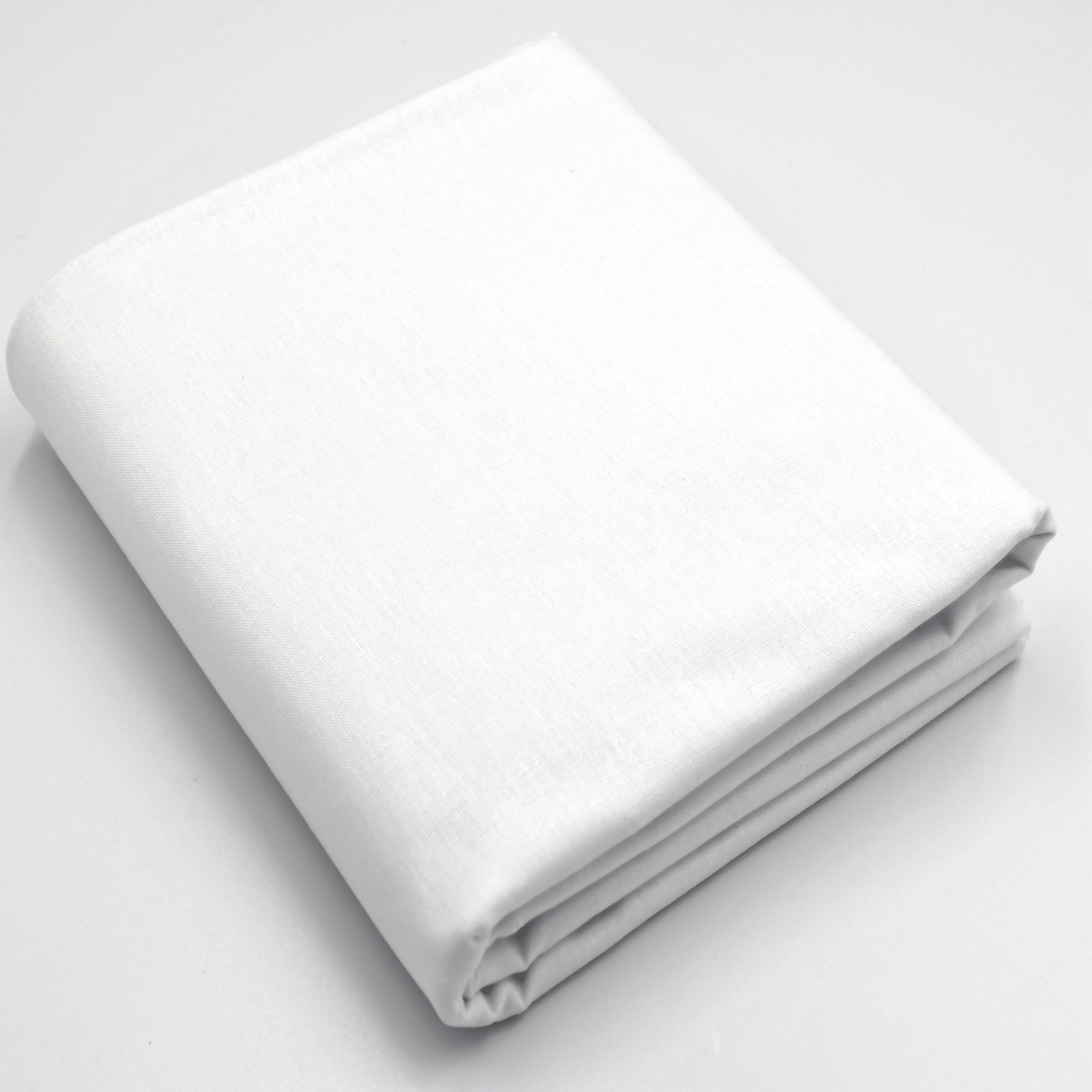 Tissu Virginia Tex - Vendu au mètre - Tissu 100 % coton - Grande largeur 240 cm - 100 % Öko-Tex Standard 100 - Couleur unie - À coudre (blanc, 500 x 240 cm)