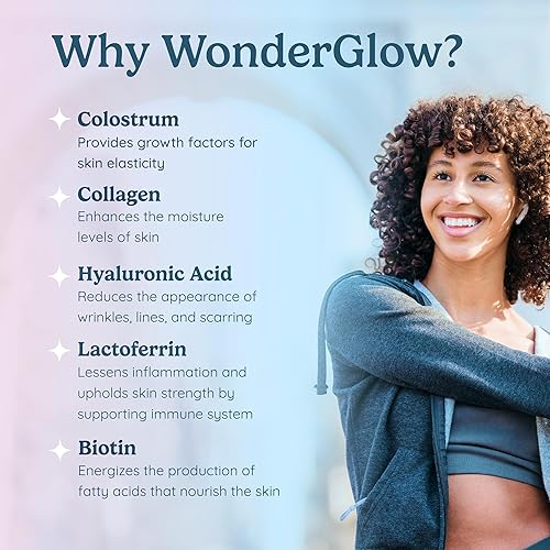 Miniatura 3 de WONDERCOW Vitaminas para el cabello, la piel y las uñas con colostrum bovino, colágeno, ácido hialurónico, biotina, zinc y lactoferrina  Apoya un