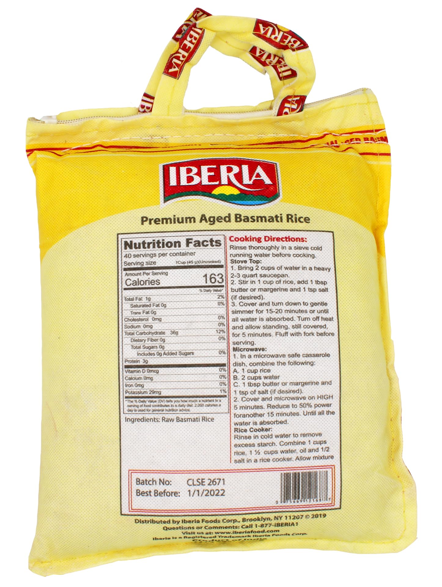 Iberia Riso Basmati Indiano Invecchiato Premium, 1,8 kg