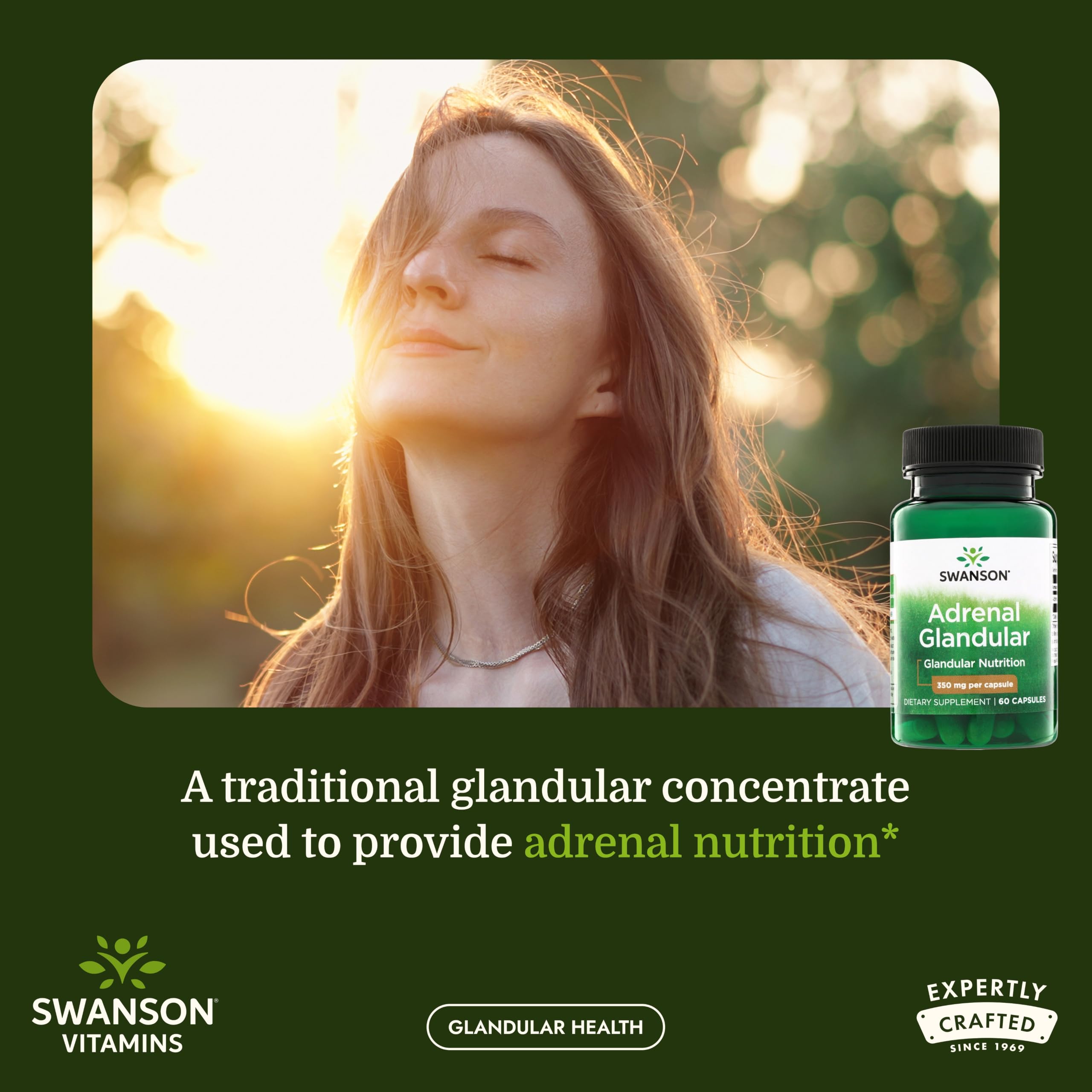 Swanson Adrenal Glandular 350 Milligrams, 60 Capsules — Amazon image 2