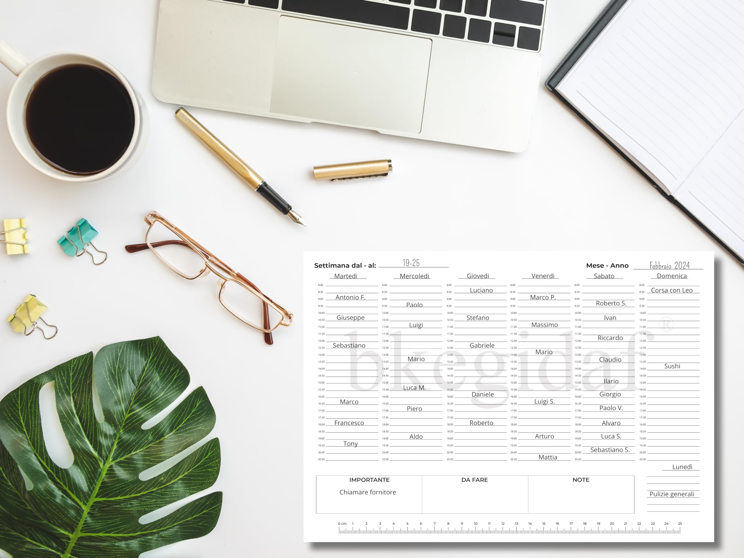 Planning Hebdomadaire De Table 2024 - Sans Date, A4 Avec 52 Feuilles, Planifiez Avec Succès Avec